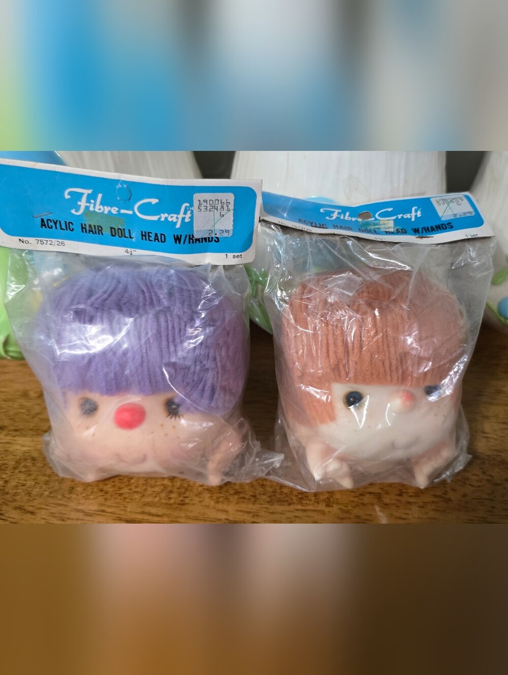Vintage Fibre-Art Crafts Doll Heads